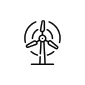 A wind power icon